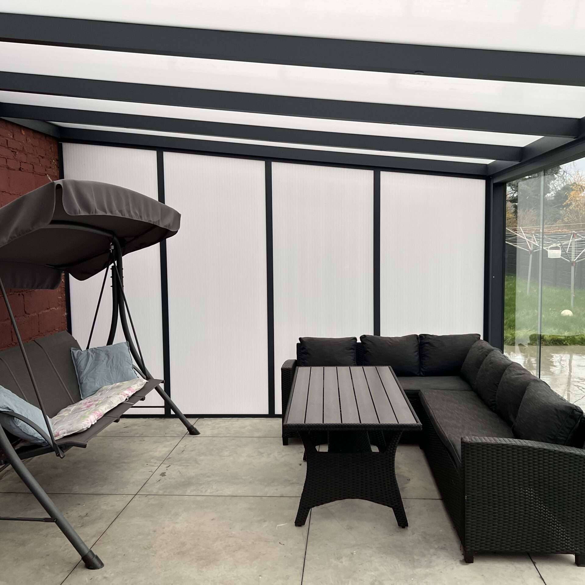 Veranda met schuifdeuren