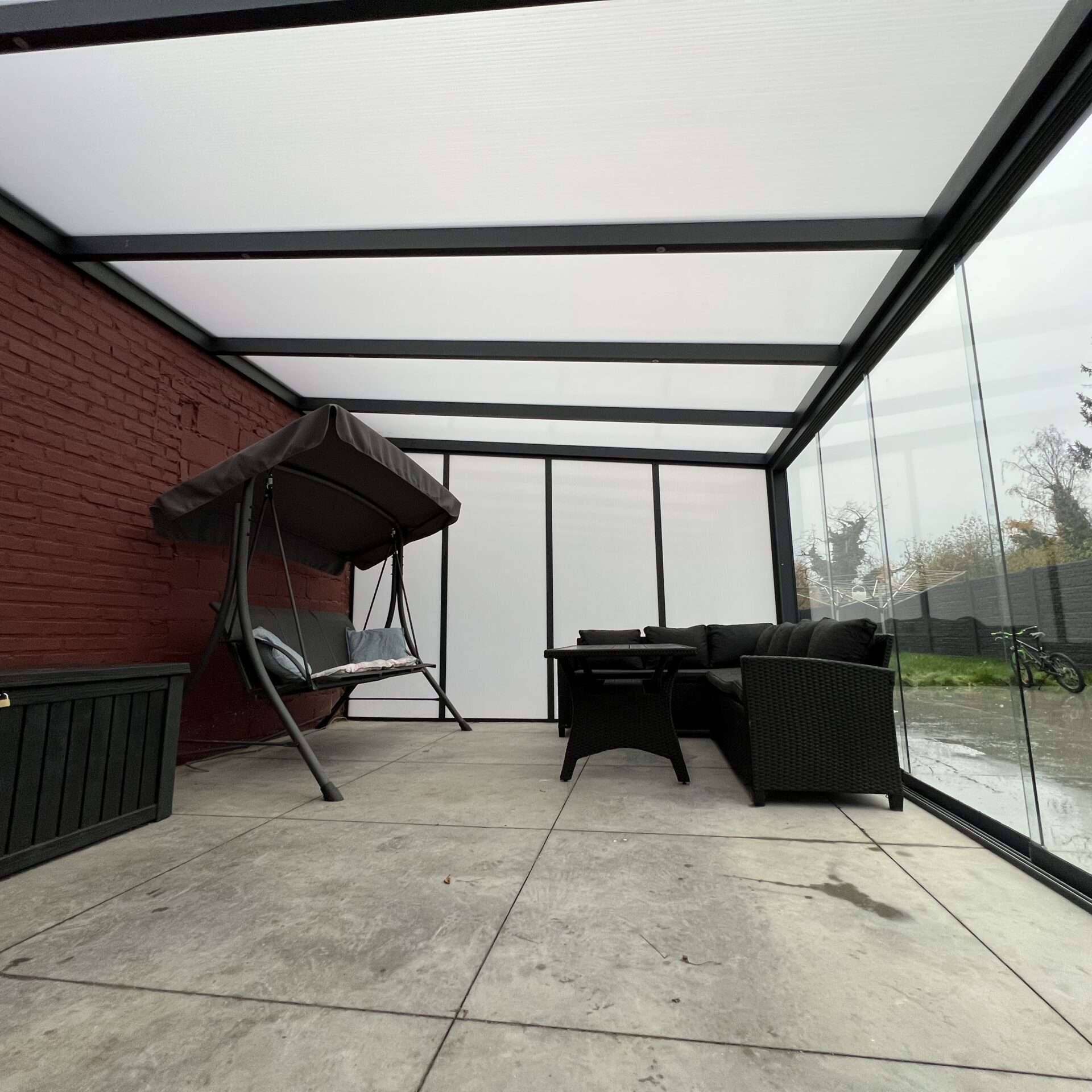 Veranda met schuifdeuren
